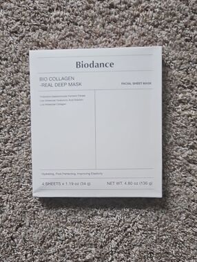 Biodance Bio Collagen Real Deep Mask – White Facial Sheet Mask (4 Pack)